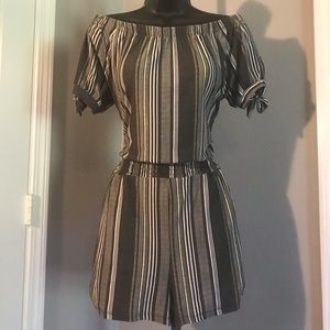 Romper, gray striped by Derek Heart, L